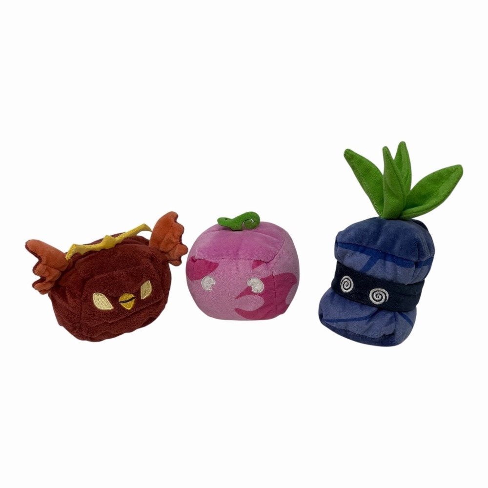 Blox Fruits Plush Stuffed Plush Toys 4 Inch (NO CODES) -‎ Lot of (3)